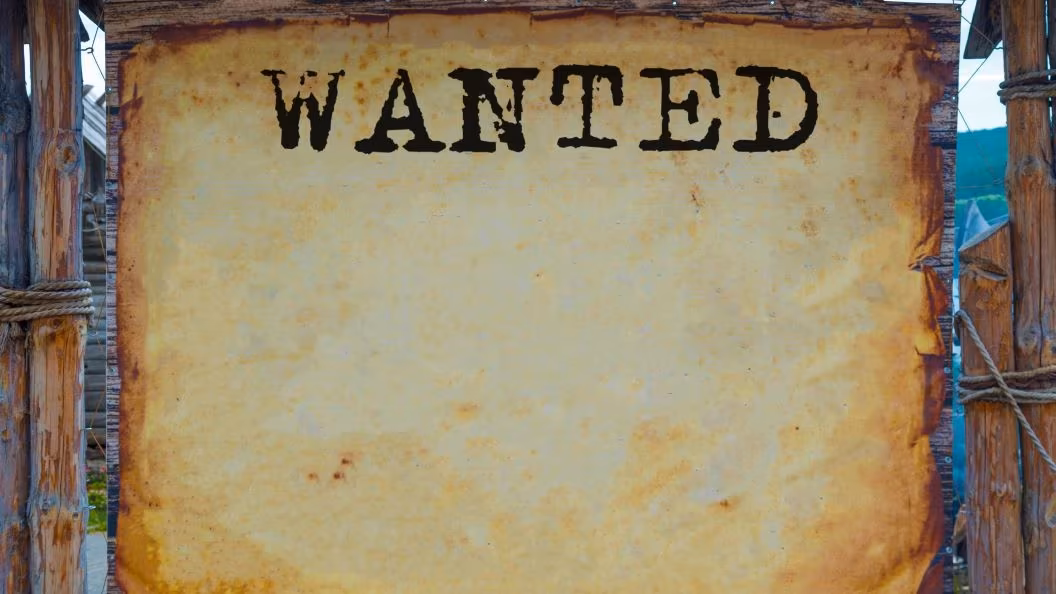 MS Teams Hintergrund - Wanted Plakat