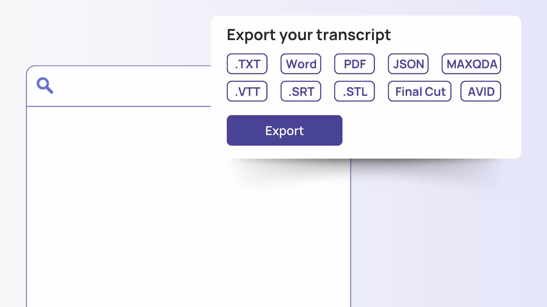 Sally AI export options