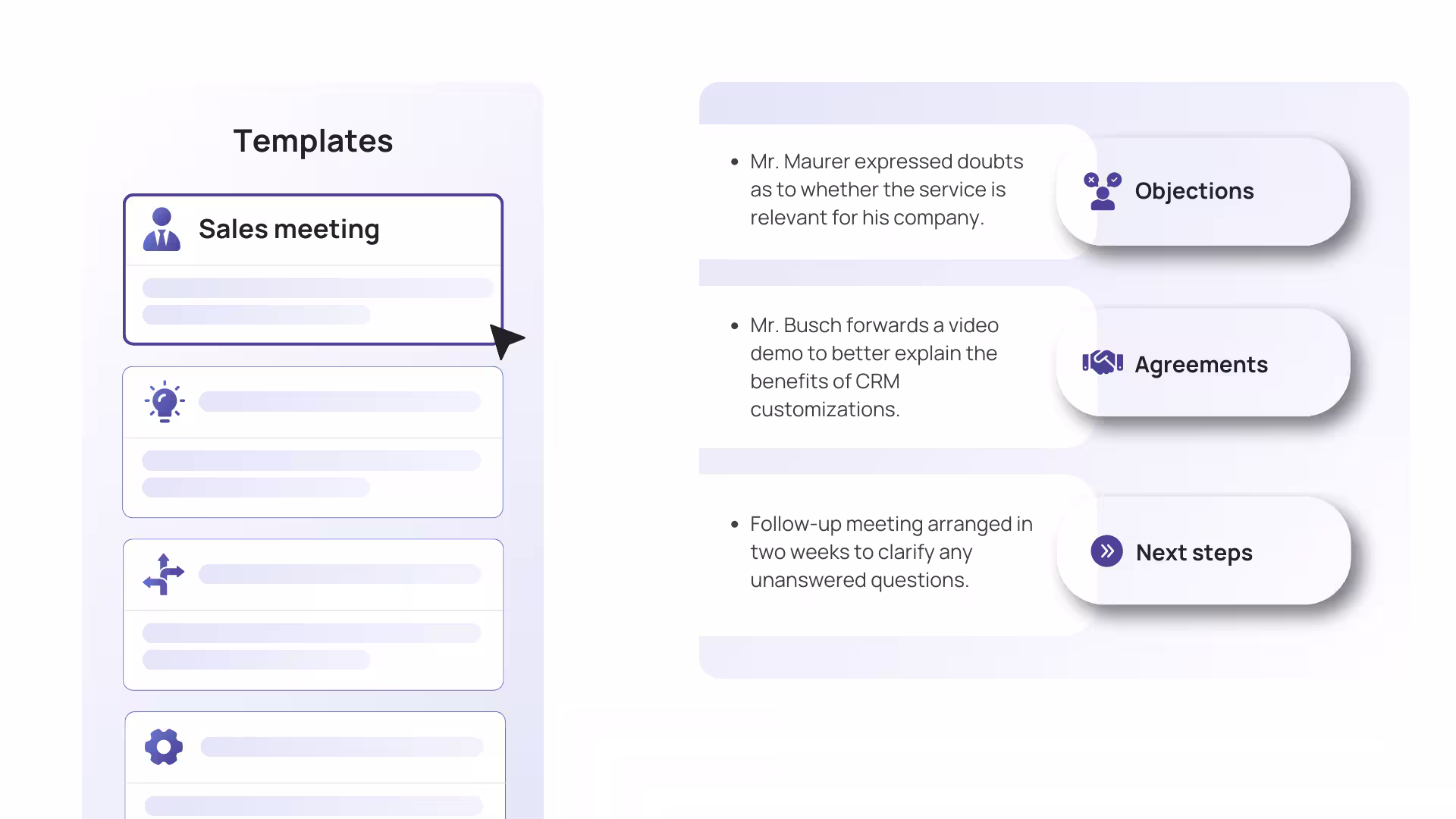 Different meeting types